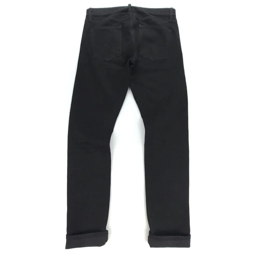 BUCK MASON Slim Fit Japanese Selvedge Jeans Black Denim Minimal Quiet Luxury 34